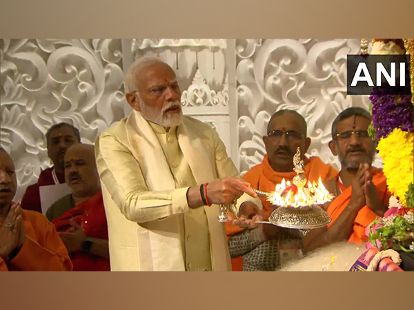 PM Modi performs 'aarti' of Ram Lalla idol in Ayodhya temple, does 'dandvat pranam'