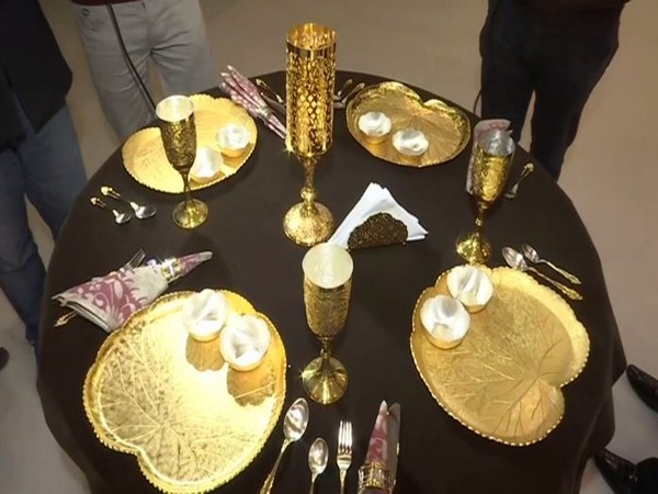 Exclusive gold and silver tableware made for US President