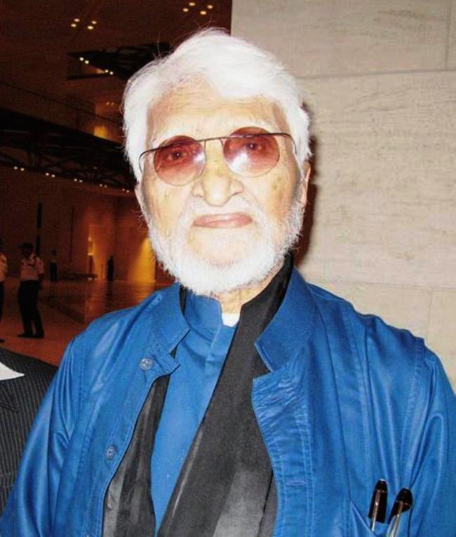 M F Husain canvas painting 'Lightning' on public display at Asia Society Museum