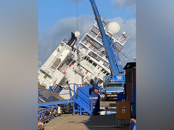 Scotland: 25 people injured after ship tips over at Edinburgh dockyard