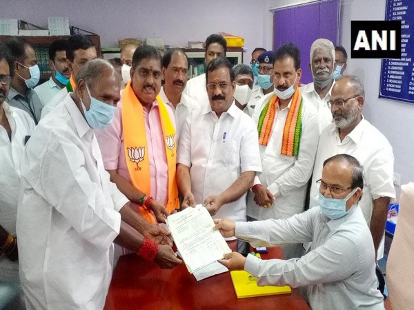 BJP candidate S Selvaganapathy files nomination for Puducherry Rajya Sabha elections