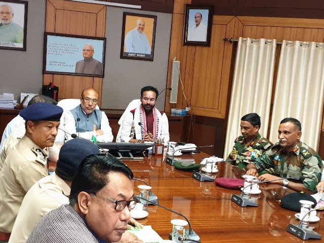 Kishan Reddy co-chairs security review meeting with Manipur Chief Minister