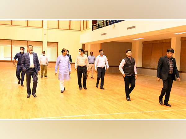 Hon'ble Minister Dr. KC Narayana Gowda visits JAIN campuses to witness preparations for Khelo India University Games 2021
