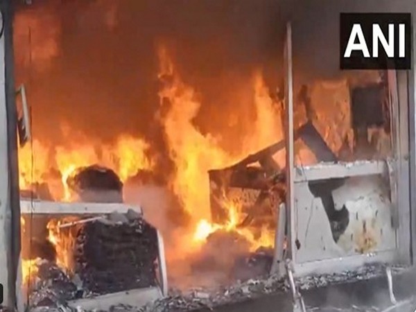 Blazing Inferno Engulfs Handloom Shop in Yamuna Nagar