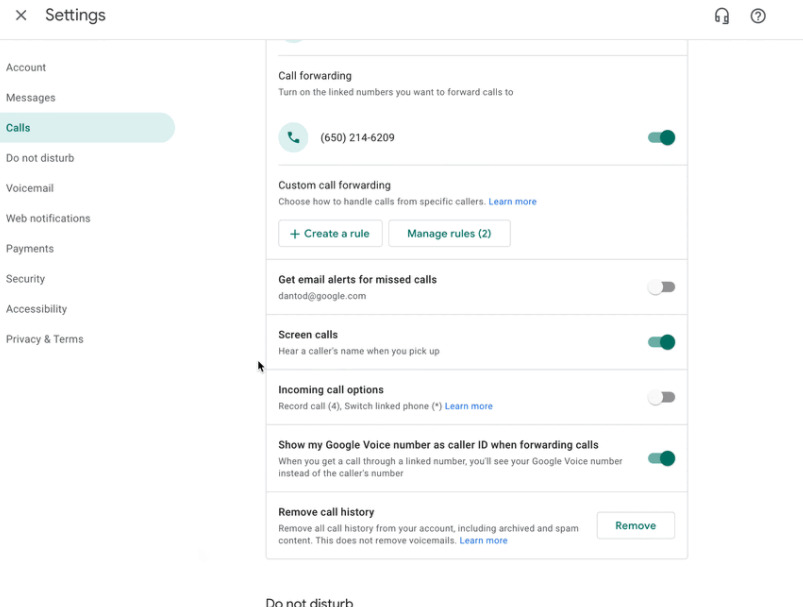 You can now easily create rules for incoming Google Voice calls