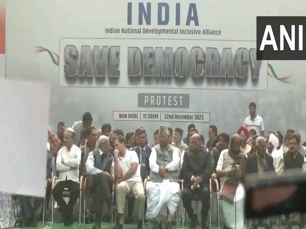 Save Democracy: INDIA Bloc Leaders Stage Protest Against Bulk ...