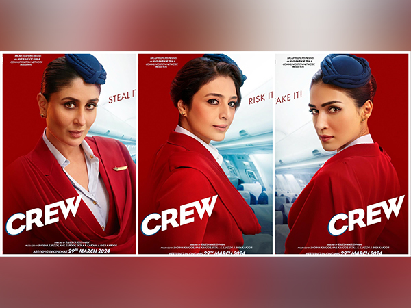 Kareena, Tabu, Kriti Sanon look stylish in air hostess avatars in 'Crew' first look posters
