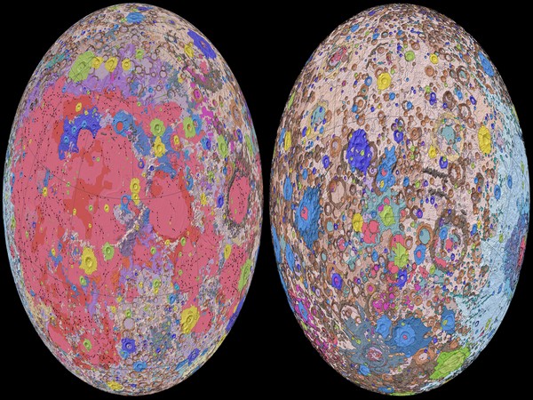 USGS releases first-ever comprehensive geologic map of the Moon