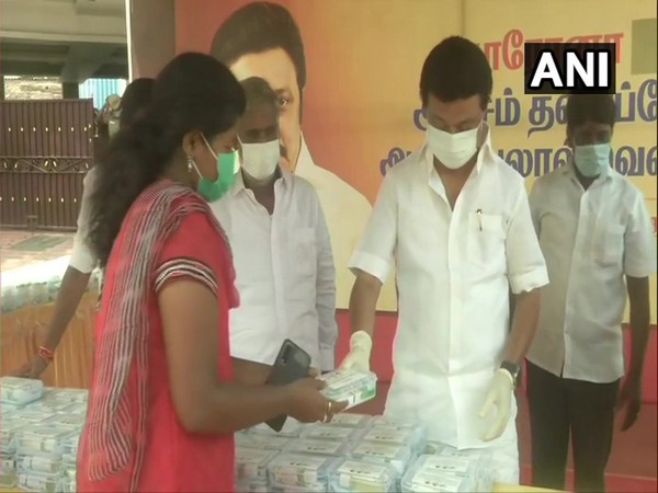 DMK chief Stalin distributes COVID-19 kits in Chennai