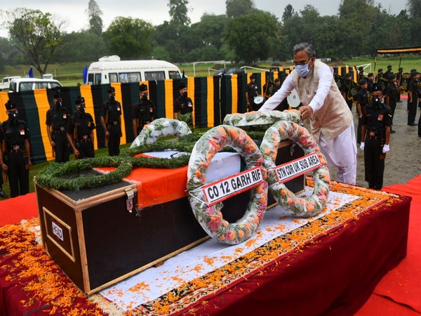 CM Trivendra Singh Rawat attends wreath-laying ceremony of soldier died in J-K's Poonch 