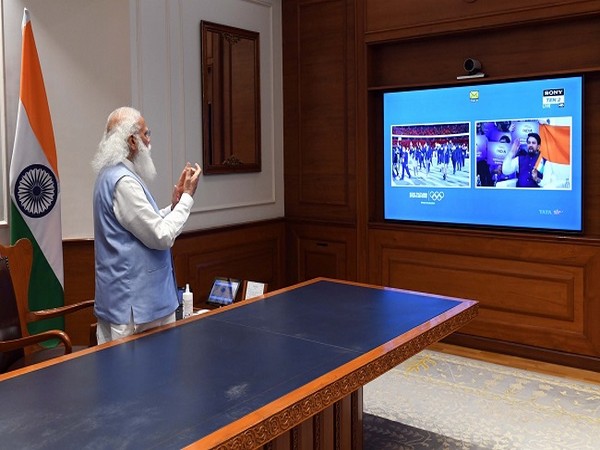Tokyo Olympics: PM Modi catches glimpses of Opening Ceremony, urges all to 'Cheer4India'