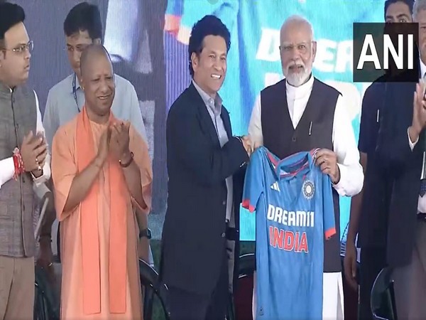 Sachin Tendulkar gifts Indian cricket team jersey to PM Modi in Varanasi