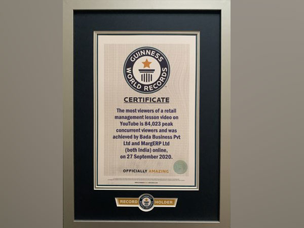 MARG ERP Limited awarded Guinness World Record holder; largest online business webinar broke all world records