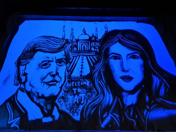 Odisha sand animator creates art piece featuring Trump and Melania at Taj