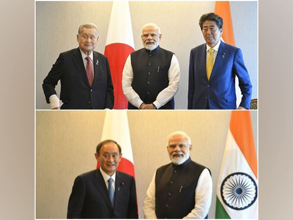 Three former PMs of Japan call on PM Modi in Tokyo