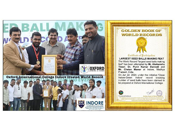 Oxford International College Campus in Indore Creates World Record by Making 1 Lakh Seed Balls to promote- Clean Indore & Green Indore
