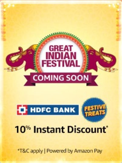 Amazon.in Great Indian Festival 2021 - Deals Preview