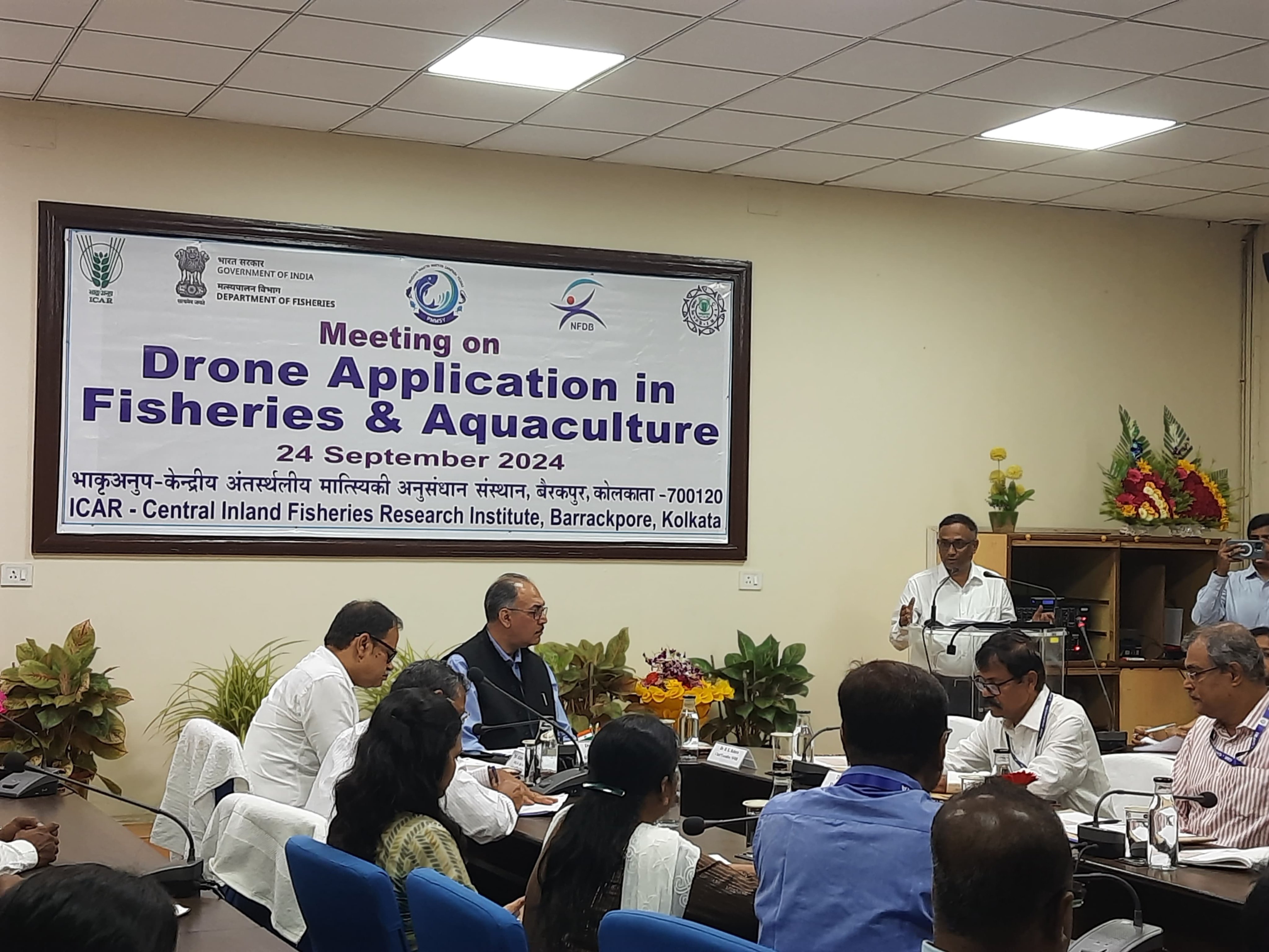 Drone Technology Set to Revolutionize Fisheries Management: Dr Abhilaksh Likhi Reviews ICAR-CIFRI Pilot Project
