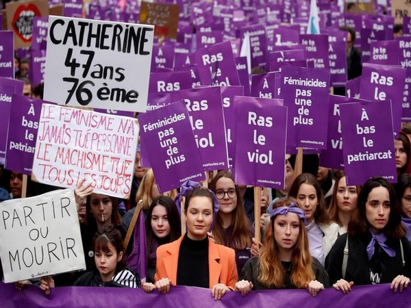 Thousands march in Paris against gender violence