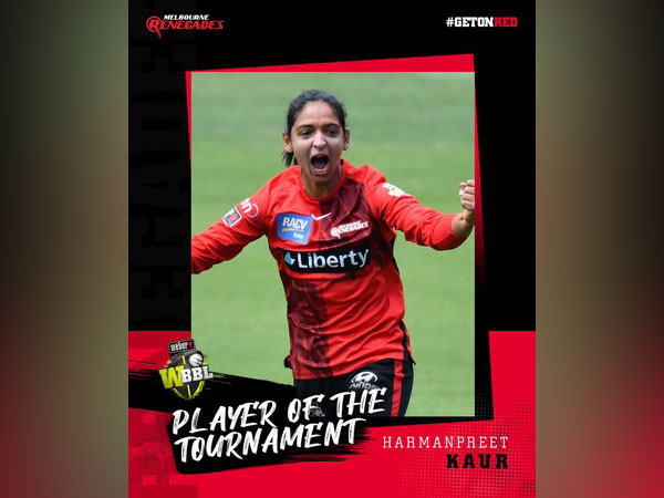 Harmanpreet Kaur becomes first Indian player to be named as WBBL Player of the Tournament