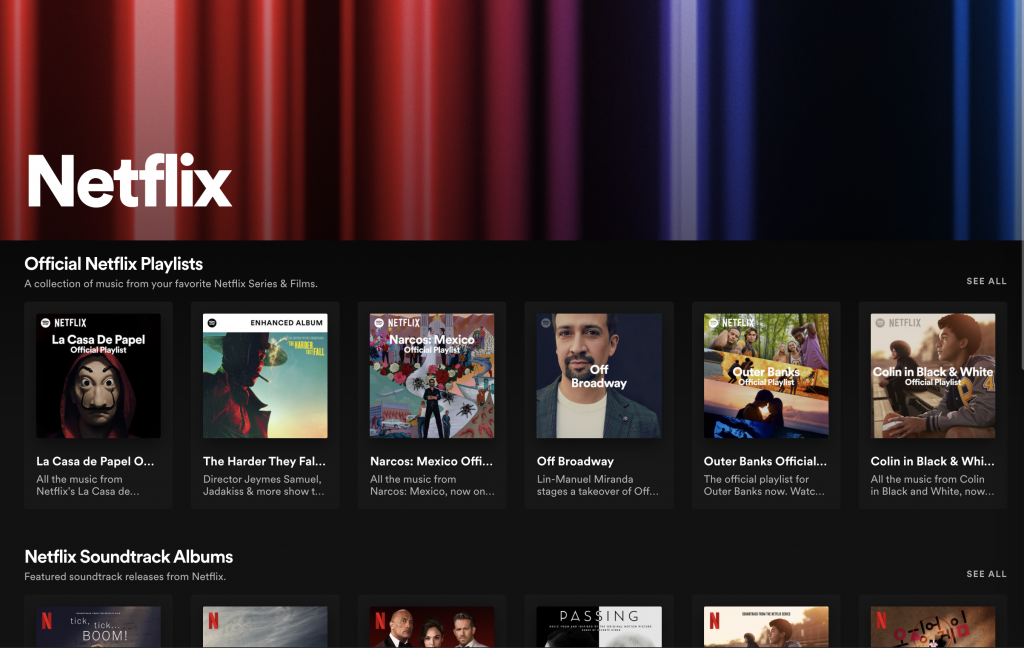 New Netflix Hub on Spotify lets you access even more soundtracks, playlists