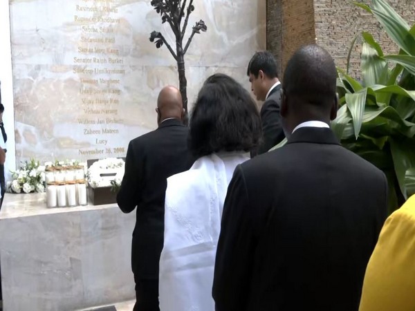 UNGA President Dennis Francis lays wreath at 26/11 Memorial in Mumbai's Taj Hotel 