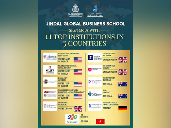 Jindal Global Business School signs MoUs with 11 Universities in 5 Countries for International Student Mobility