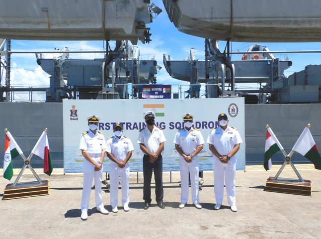 INS Shardul arrives at Madagascar as part of 1TS Overseas Deployment