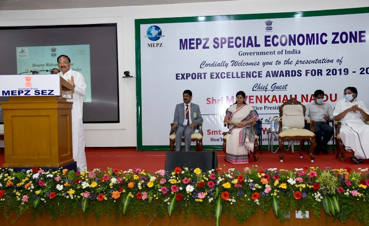 SEZs and EOUs contribute about one-thirds of country’s exports: VP Naidu