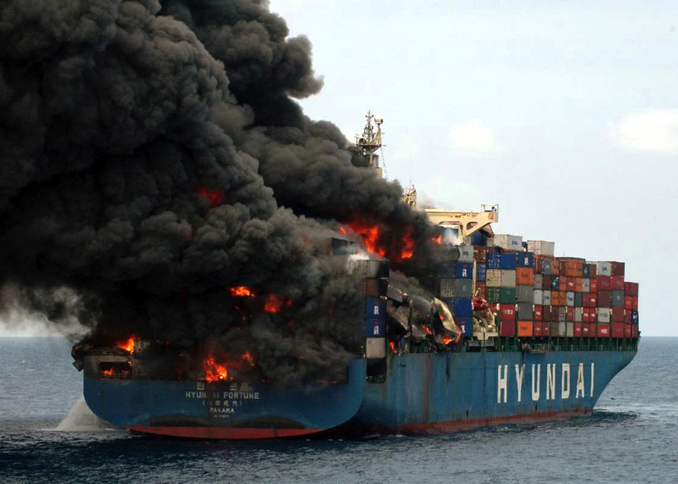 Canadian Coast Guard says monitoring container ship fire  