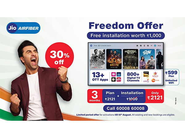 Jio Launches 'Freedom Offer' with 30% Discount for New AirFiber Users