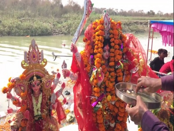 Immersion of idols of Goddess Durga takes place in Ayodhya, sans procession