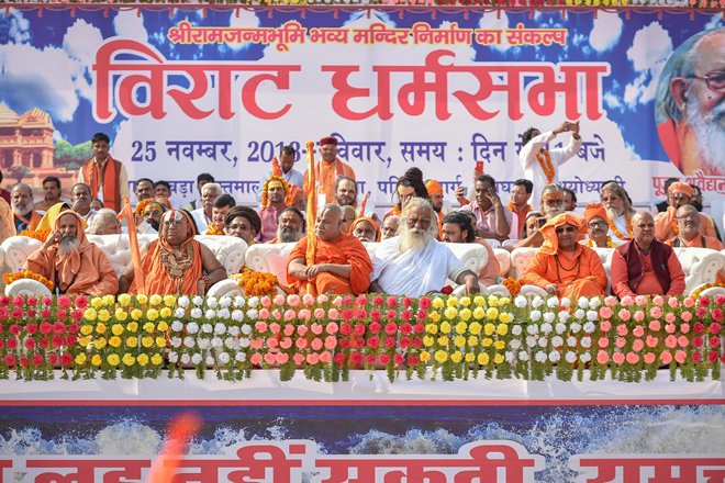 Thousands attend VHP's 'Dharam Sabha' for Ram temple construction 