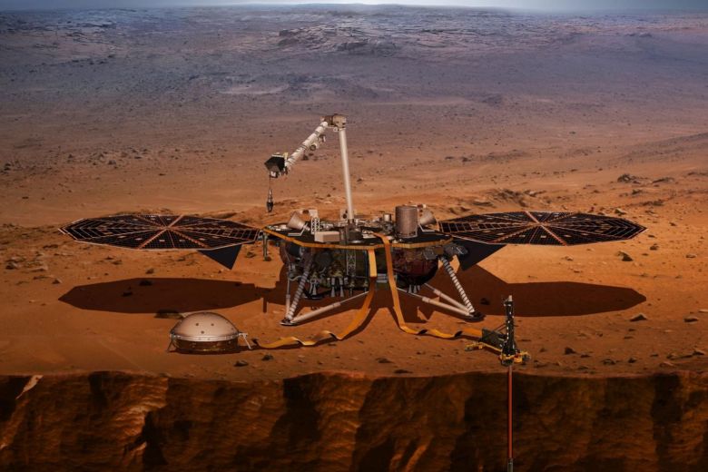 InSight lander flexes its robotic arm in Martian soil