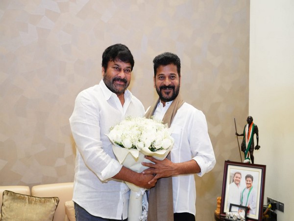 Chiranjeevi meets Telangana CM Revanth Reddy at his residence