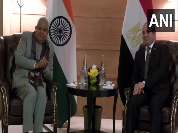 Egyptian President El-Sisi meets Vice President Jagdeep Dhankhar in Delhi