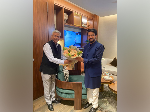 Anurag Thakur arrives in Dubai to participate in India Pavilion in Dubai Expo 2020