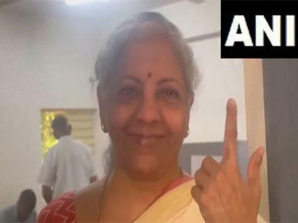 Lok Sabha polls: Union Minister Nirmala Sitharaman casts vote in Bengaluru