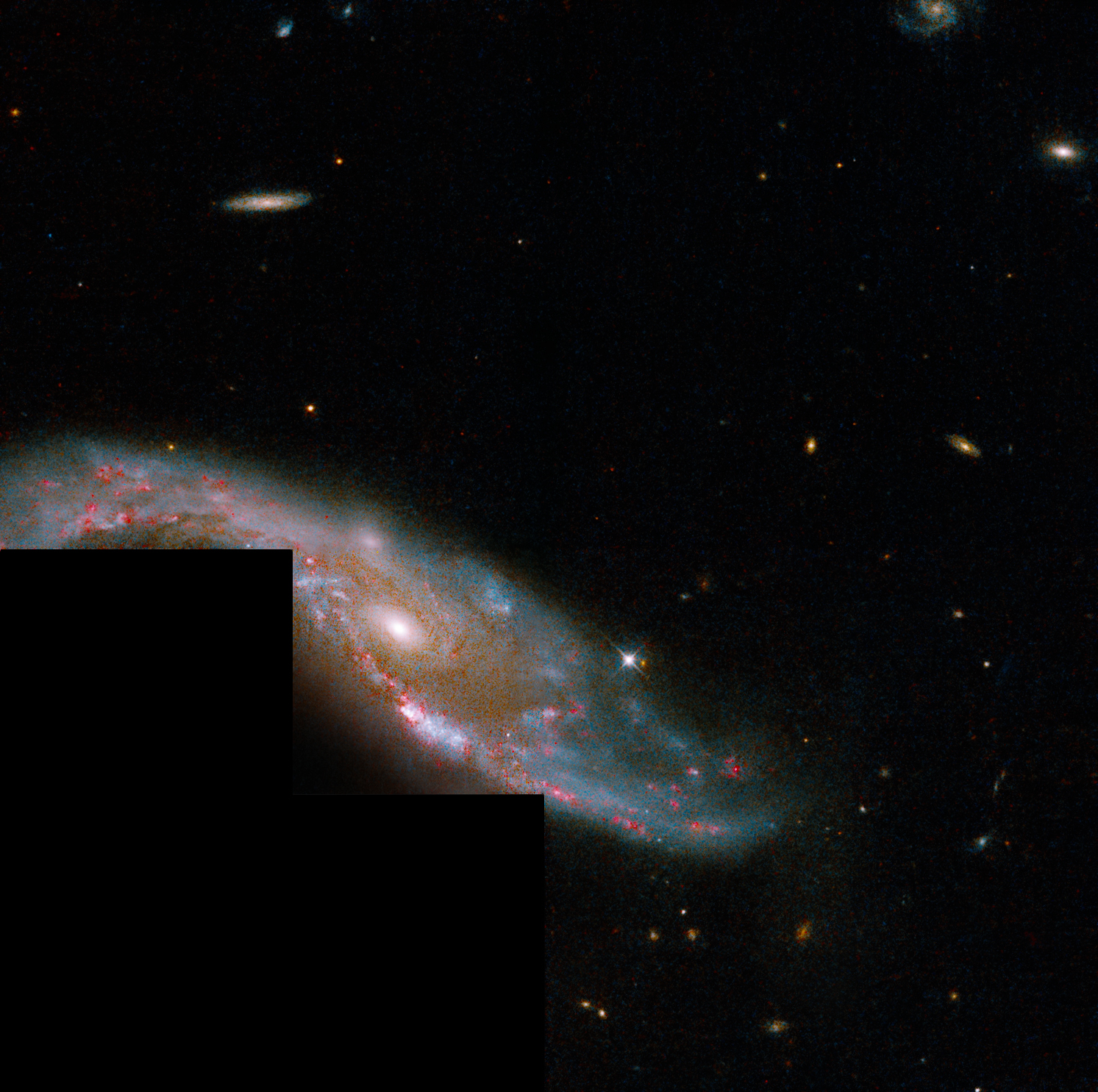 NASA telescope observes a spiral galaxy 350 million light-years away from Earth