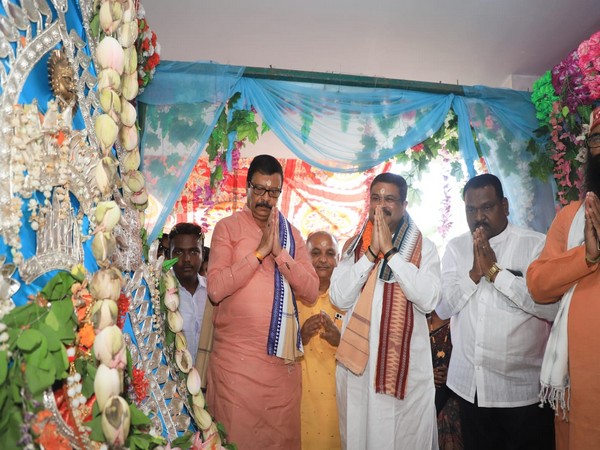 Minister Dharmendra Pradhan participates in Sital Sasthi yatra in Odisha's Sambalpur
