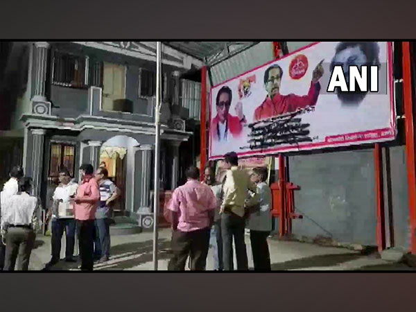 Maha political crisis: Eknath Shinde's supporters blacken posters of CM Uddhav Thackeray in Thane
