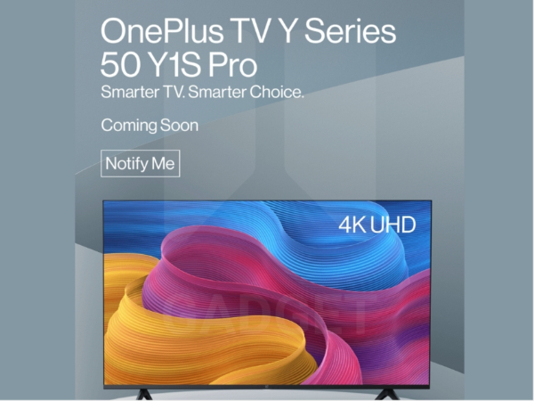 OnePlus TV Y Series 50 Y1S Pro set to come with 4K screen and Dolby Audio