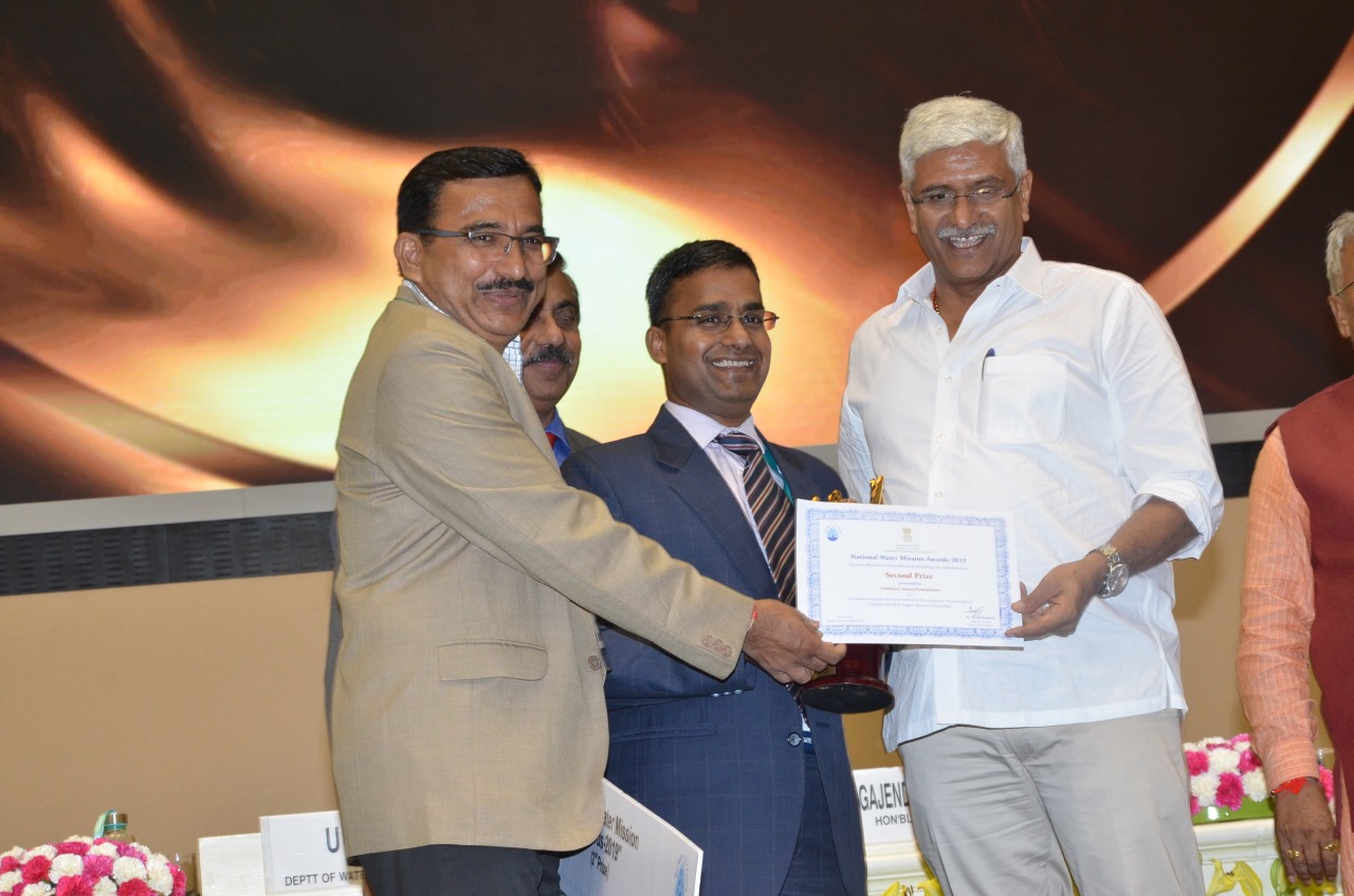 Ambuja Cement Foundation awarded by Centre for water resource management 