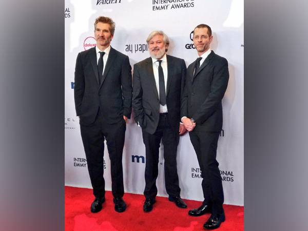 'GoT' showrunners David Benioff, DB Weiss arrive at the red carpet at International Emmys