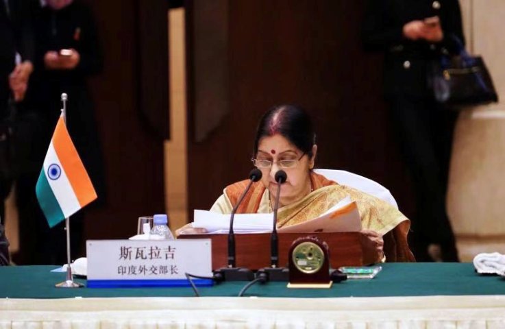 External Affairs Minister Sushma Swaraj arrives in Maldives for two-day visit