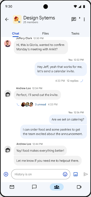 Google improves in-line threaded experience in Chat spaces