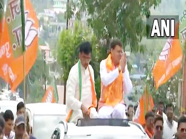 Ahead of assembly by-election, Uttarakhand CM holds roadshow in Champawat