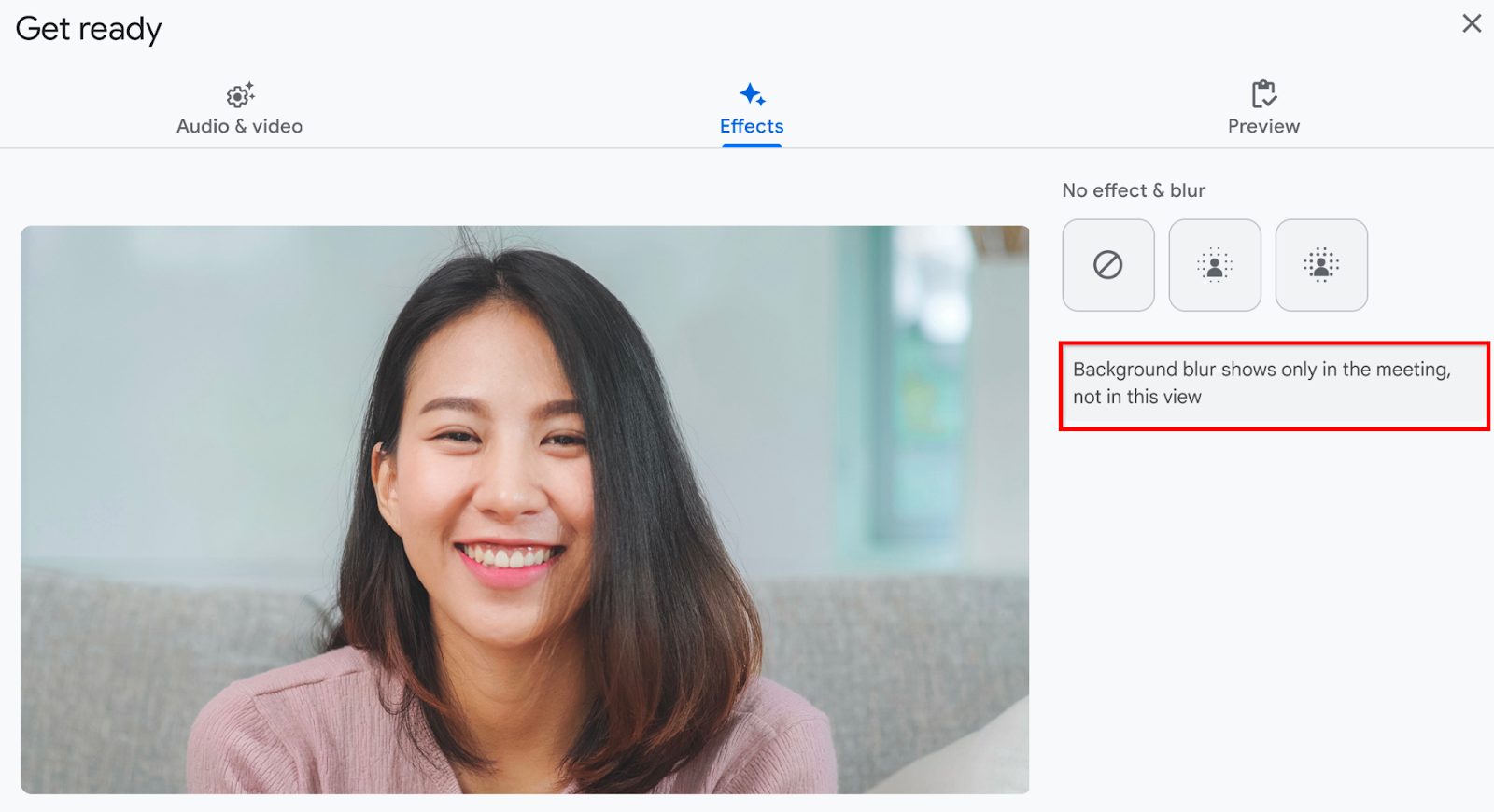 Google Meet users can now apply background blur when using virtual desktop to join meeting