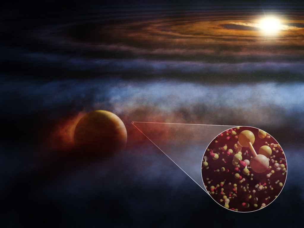 ALMA discovers surprising new chemical that may help detect and confirm protoplanets