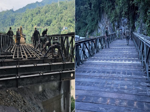 Indian Army constructs 70-feet Bailey Bridge in flood-hit Sikkim in less than 72 hours